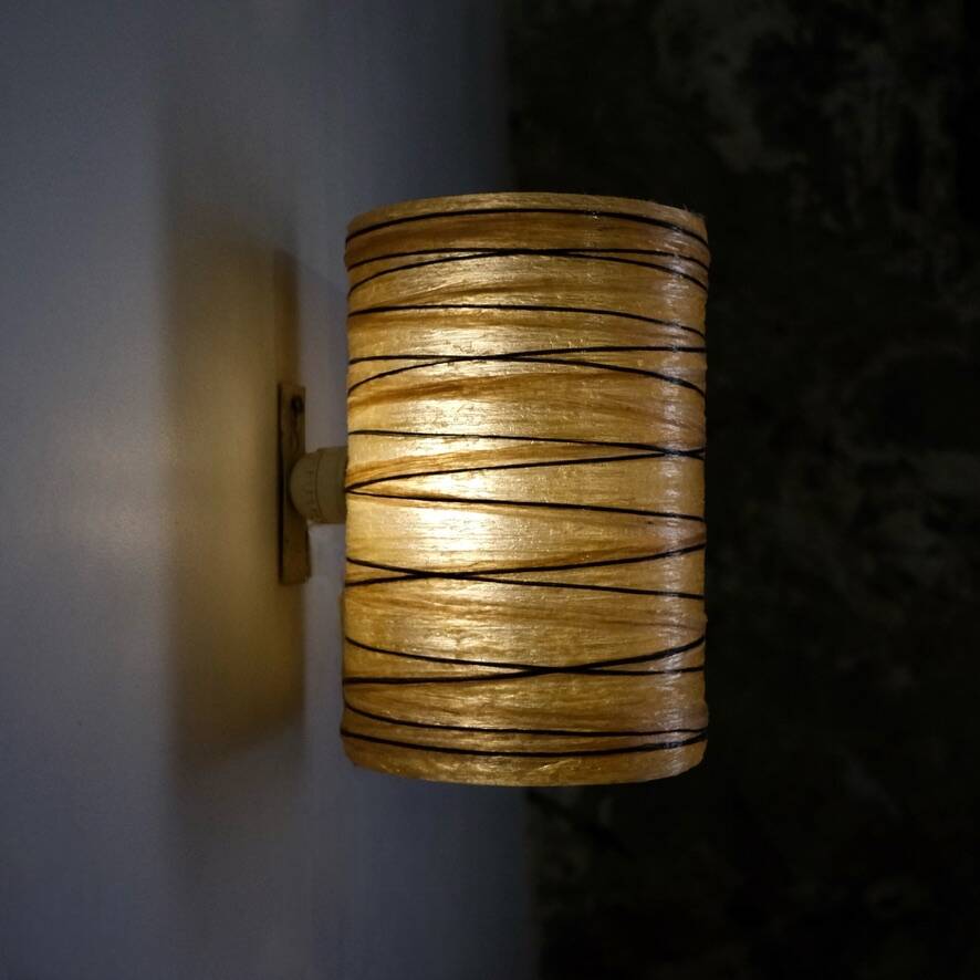 Resin and rope wall light by Accolay, France, 1970s
