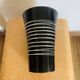 Vintage black Scheurich vase with graphic design – West Germany – 70s/80s