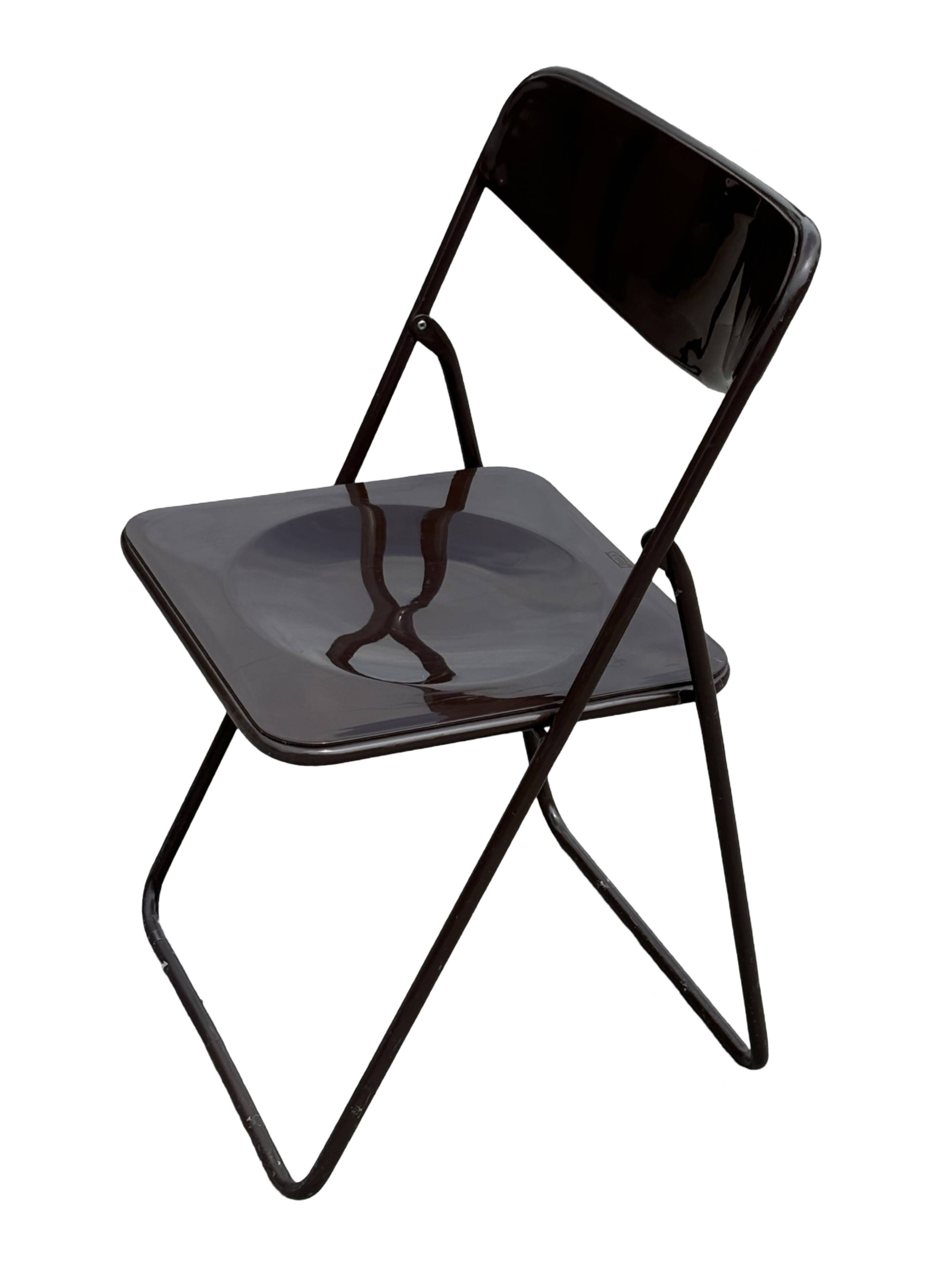 Vintage Ted Folding chairs Niels Gammelgaard for Ikea - Set of four - in Dark Brown