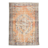 Pumpink Orange Classic Turkish Vintage Rug, 191x272Cm