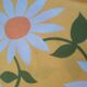 Set yellow tablecloth marguerite pattern and 8 vintage napkins