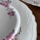 6 Limoges porcelain dessert plates - cherry blossoms -