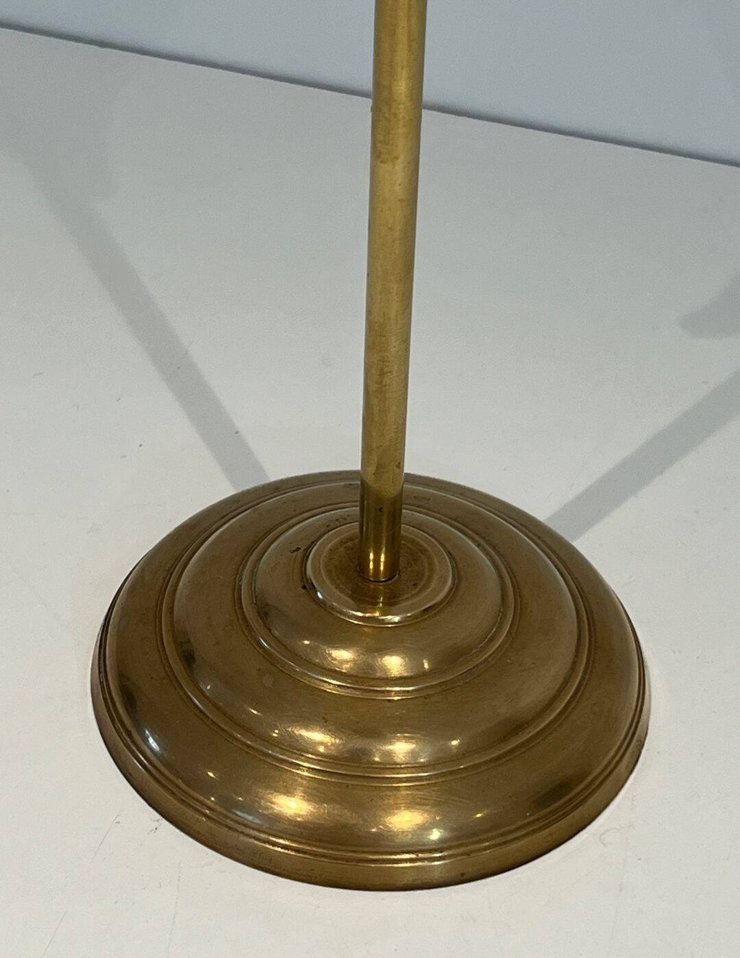 Neoclassical Brass Fire Tool Set with Arch and Ornate Balls.