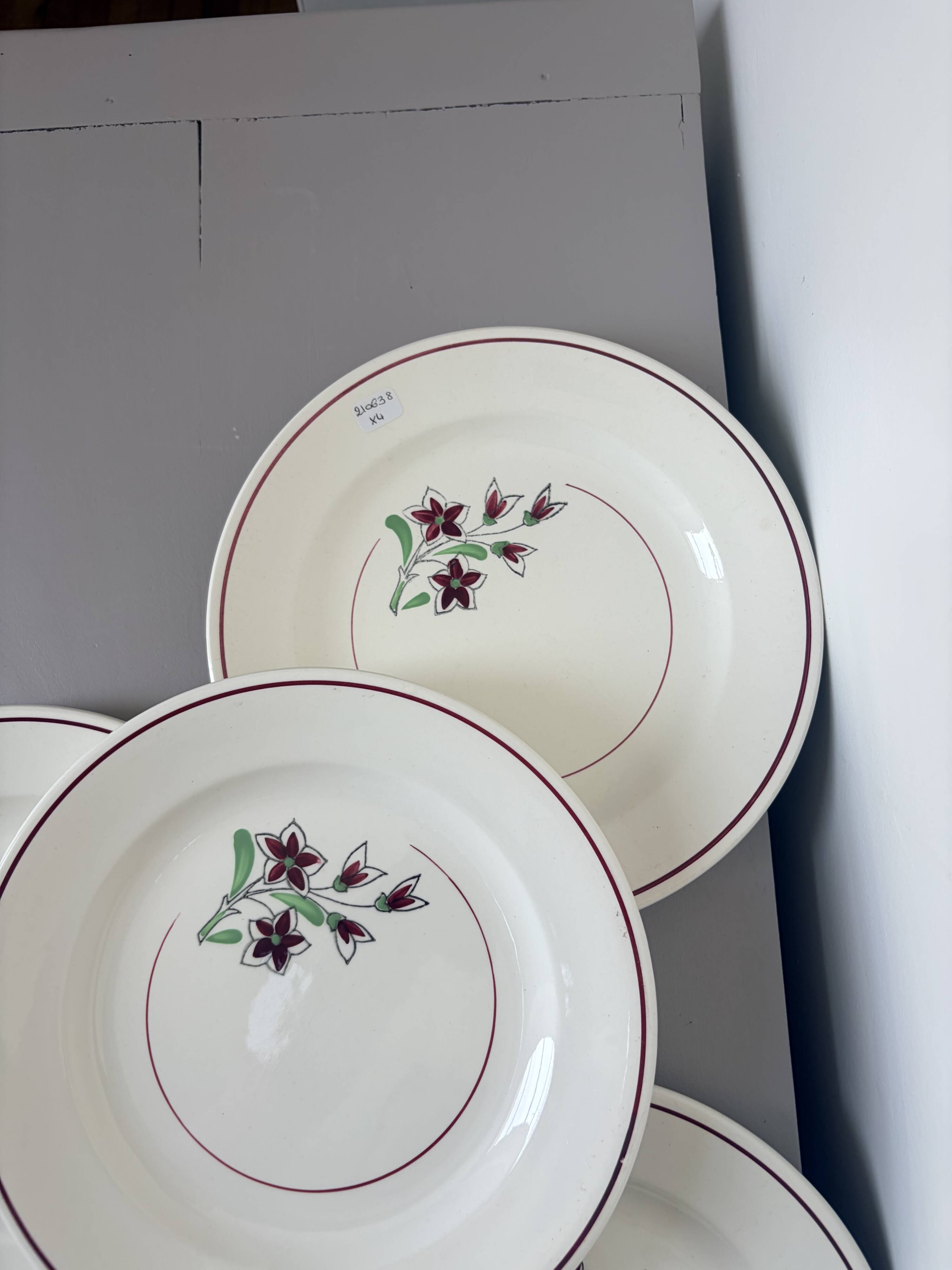 4 vintage flat plates from the Salins factory 210638