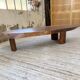 Table basse années 50 plateau bois exotique XXL