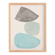 Abstract painting on paper - pebble illustration signed eawy