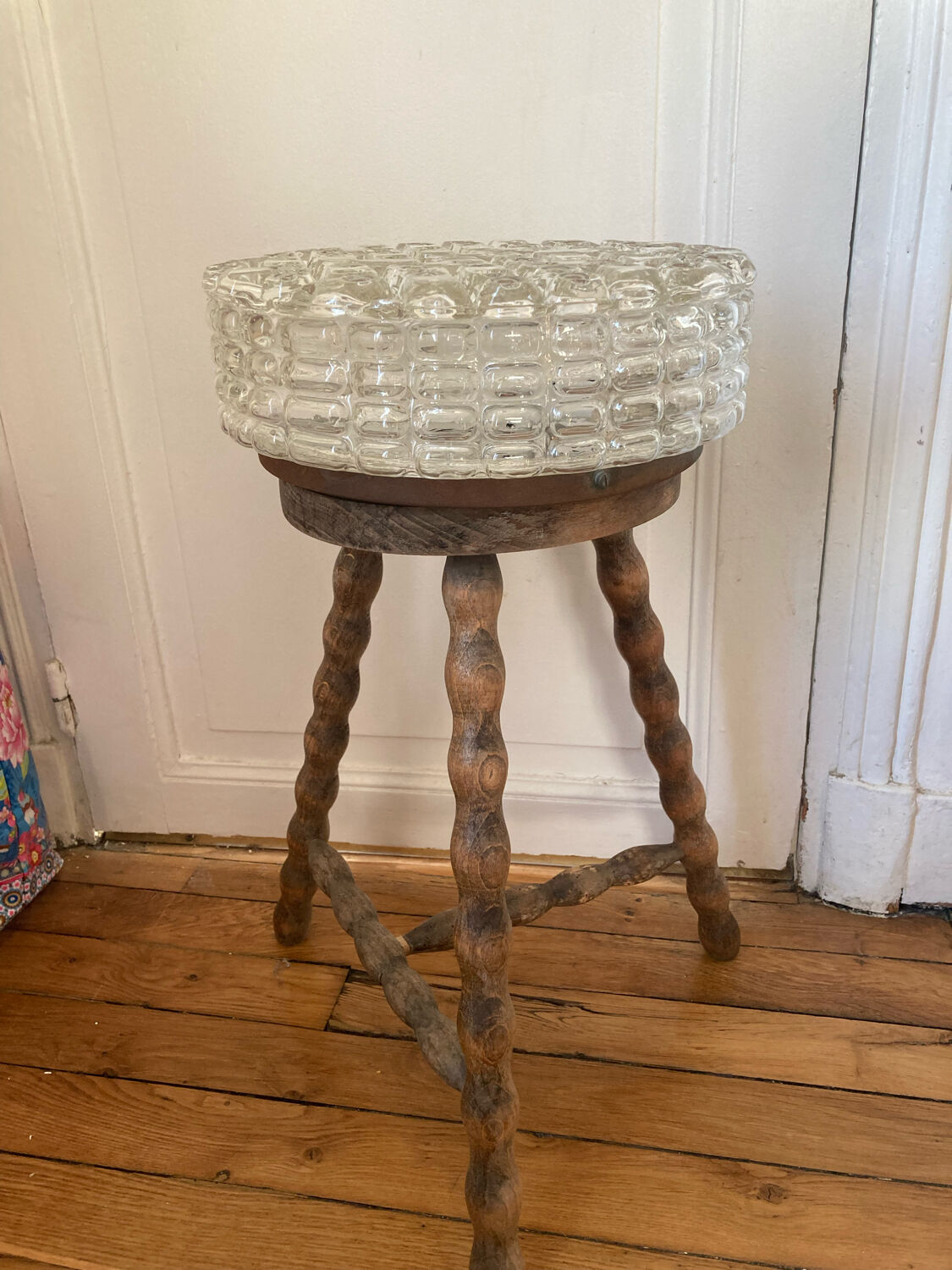 Glass ceiling lamp 1970