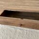 Table basse de ferme un tiroir en bois brut