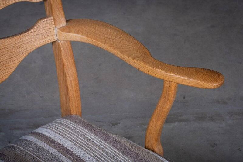 Mid-Century Modern Razorblade Armchair in Oak by Henning Kjærnulf, 1960s