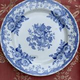 6 Antique earthenware dessert plates, matching patterns