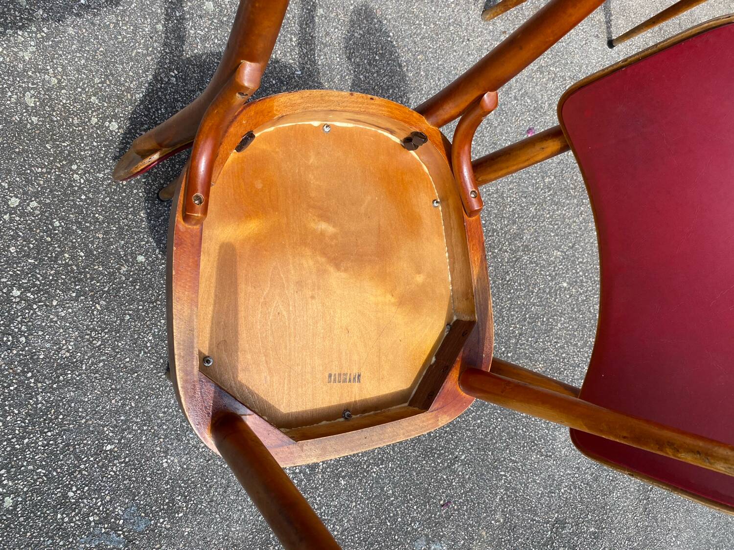 Set of 4 Baumann vinyl bistro chairs