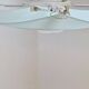 Vibea Quadra Ceiling Lamp in Ice Glass and Brass, 1970s