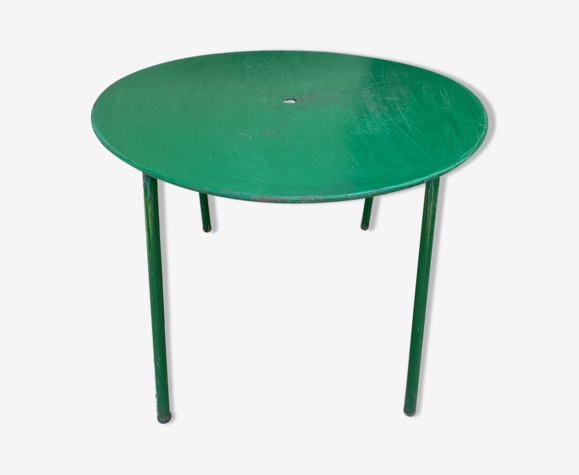 Table ronde métal de jardin 1960