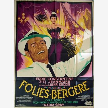 Original film poster of 1956.Folies Shepherdess. Zizi Jeanmaire