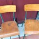 Suite of four school chairs 50/60 years