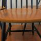 Vintage set of 4 ercol ebonized stick back chairs 1950s