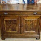 Low buffet with a curved front from the Louis Philippe period in walnut.