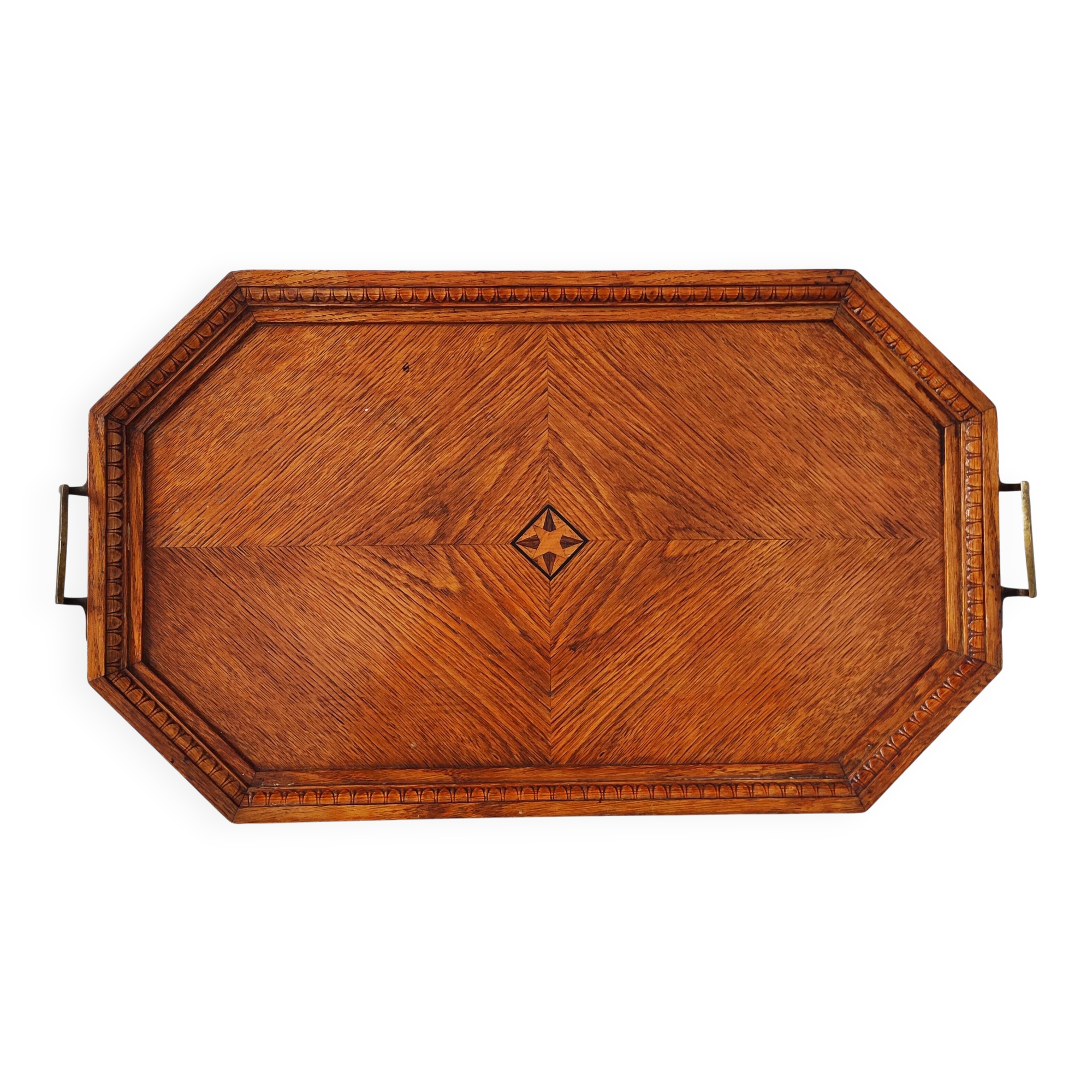 Art Deco wooden serving tray