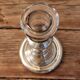Large mercury glass candlestick from the 19th century.
