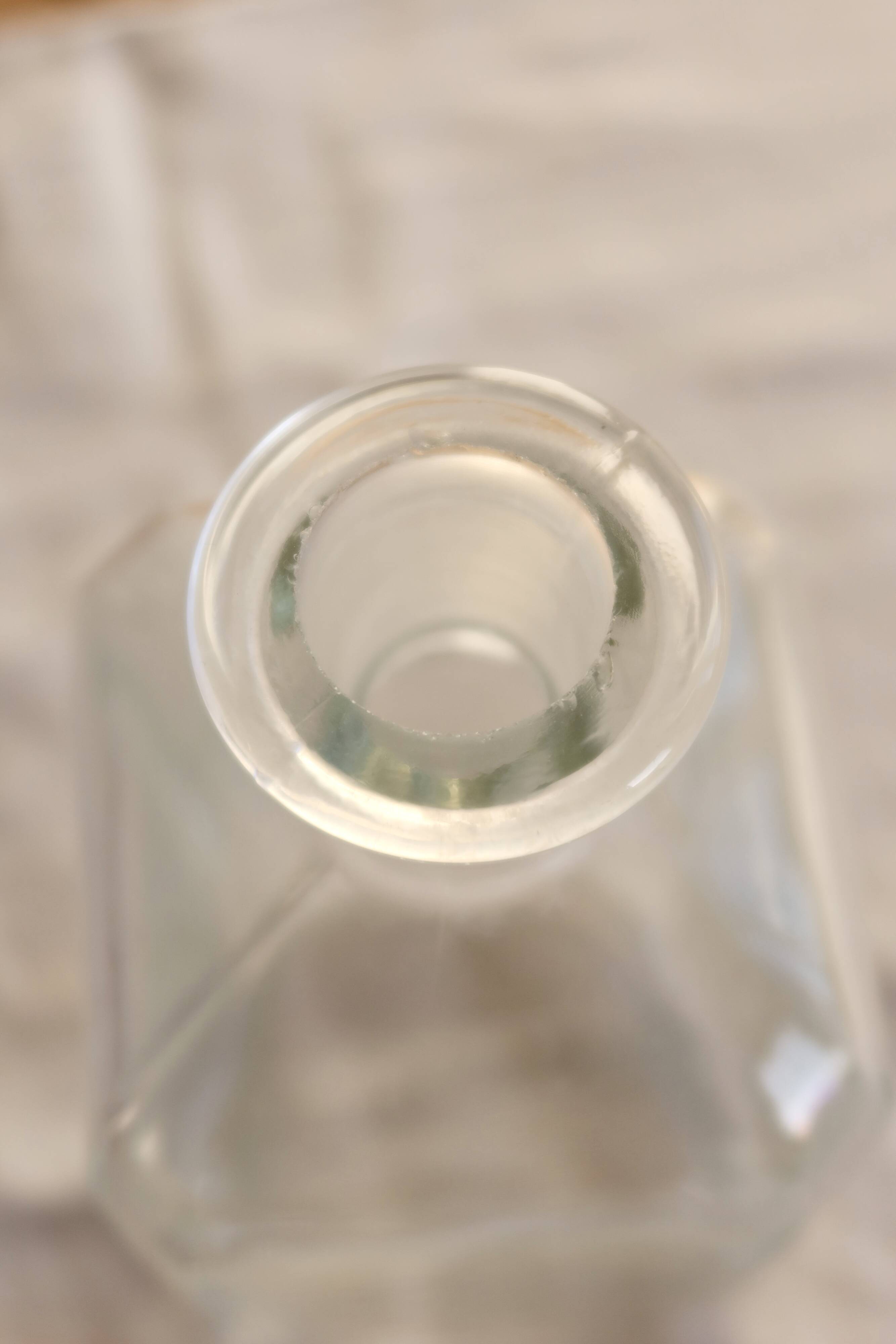 Antique glass carafe with stopper