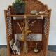 Folding rattan shelf