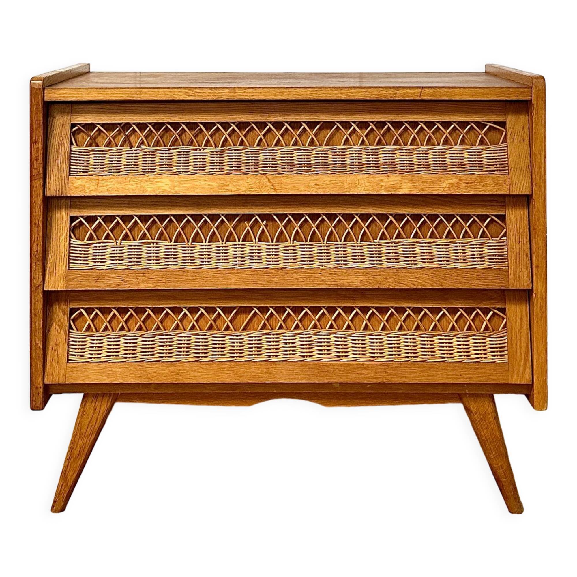 Rattan chest of drawers feet compass