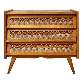 Rattan chest of drawers feet compass