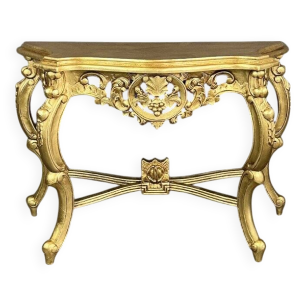 Console dorée sculptée, XXème siècle