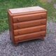 Commode en chêne pieds compas 4 tiroirs, 1950