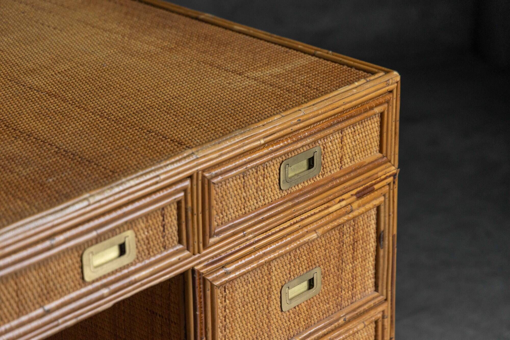 Bureau en Bambou par Vivai Del Sud, Italie, 1970s
