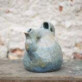 Vintage glazed ceramic jug, La Borne pottery, decorative jug, raw.