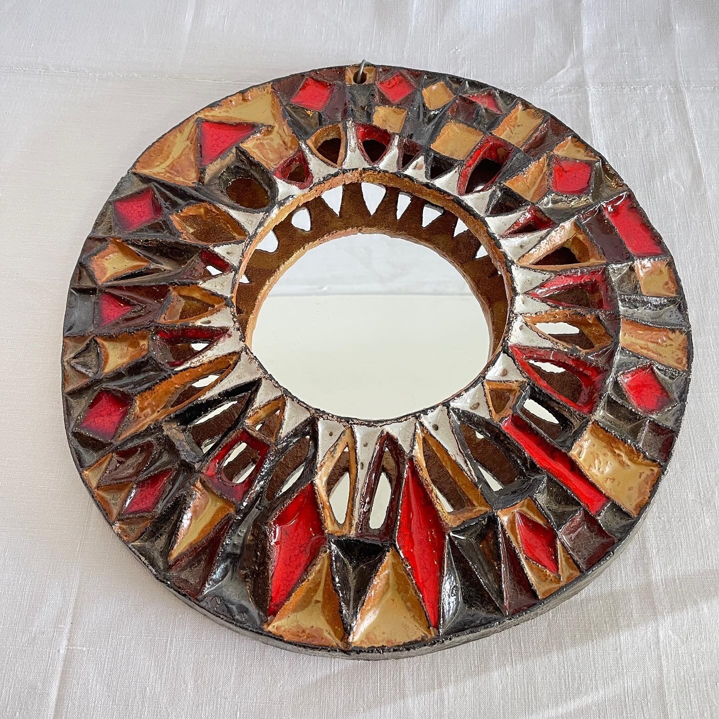 Ceramic mirror roland zobel the anduze cyclades