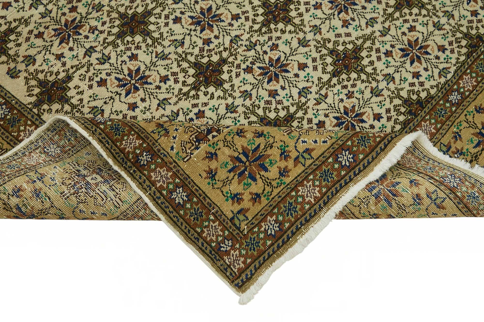 Turkish Wool Vintage Kayseri Rug 196 cm x 291 cm