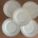 8 flat plates L’Amandinoise French earthenware 1940s/50s