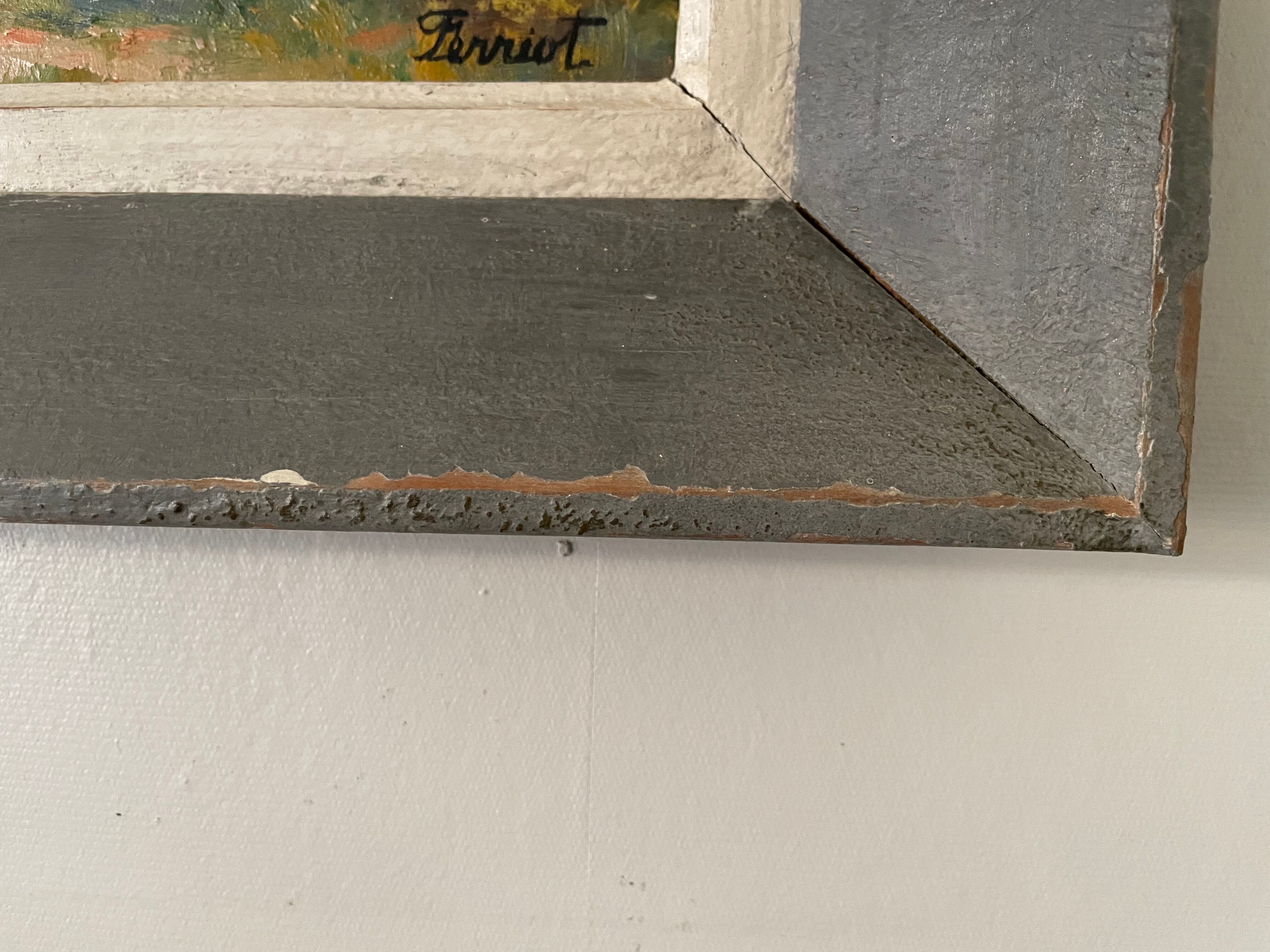 Old seaside painting