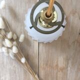 Pleated effect globe walking lamp