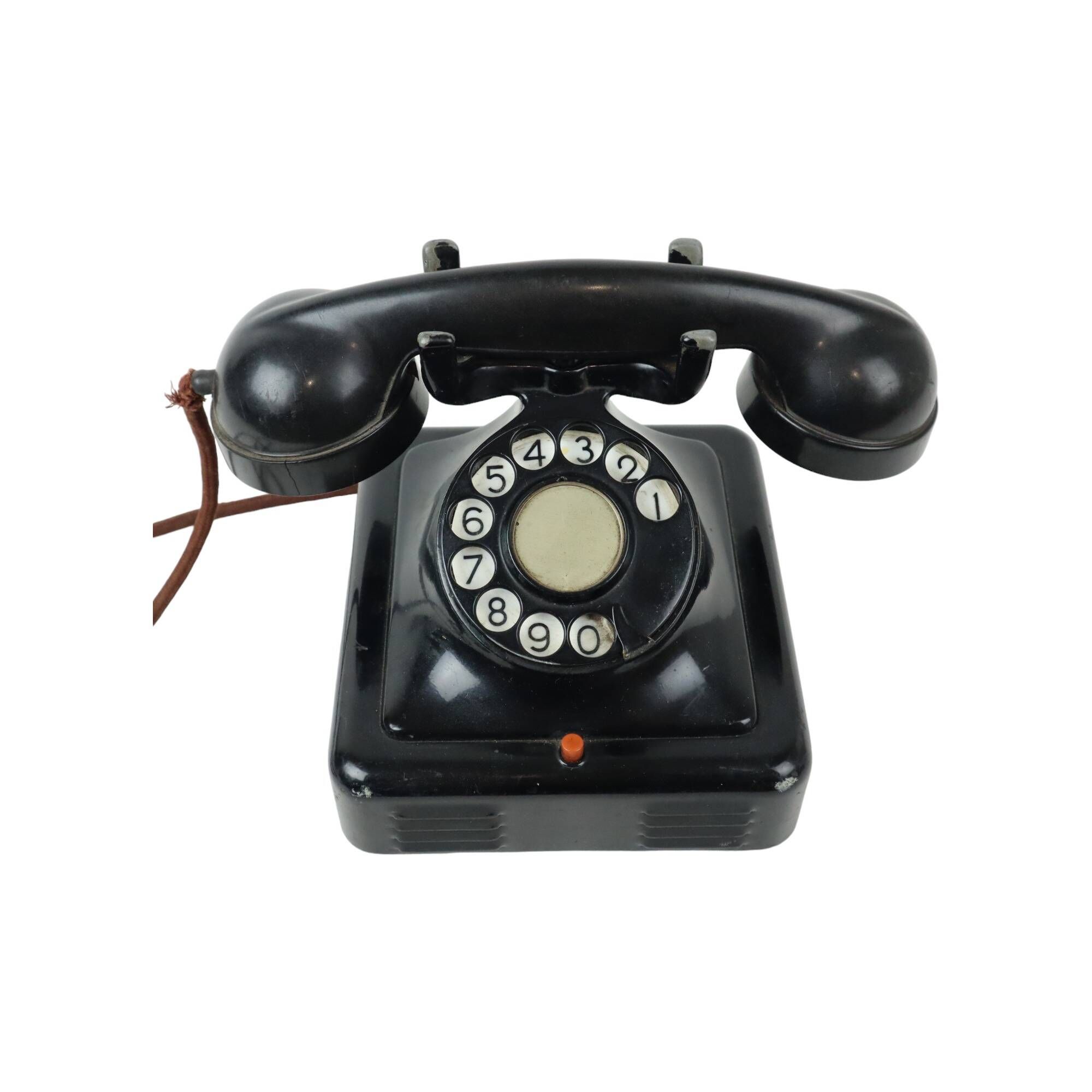 Old Rotary Telephone Bakelite and Metal Bell Telephone Company Belgium 1939