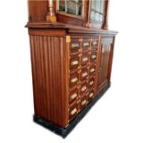 Armoire d’apothicaire Art Déco en acajou et marbre, 1909