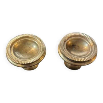 pair of Empire handles in solid chiselled brass