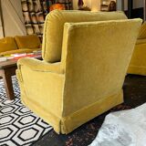 Paire de fauteuils en velours 1960