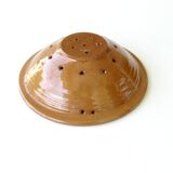 Old drainer dish faisselle in earthenware Varnishing brown