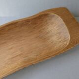 Large solid wood bowl, hand carved