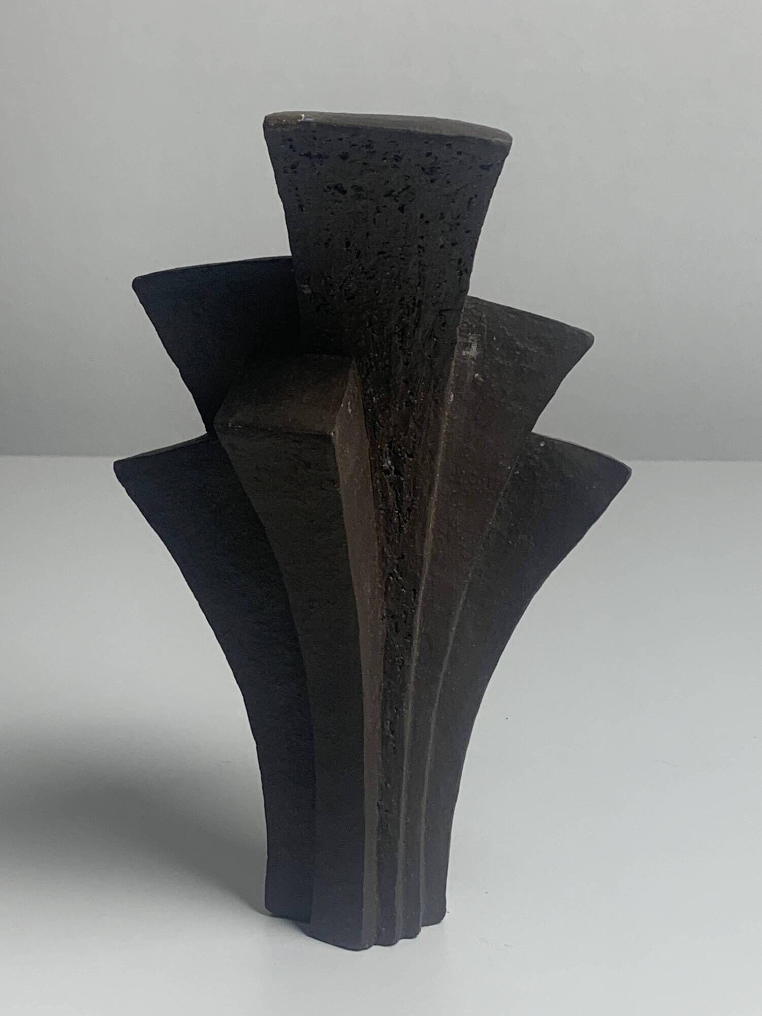 Pair of Dutch brutalist cast stone concrete abstract sculptures, ca 1960s