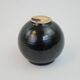 Black ceramic ball vase from Biot
