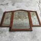 Art Deco wall triptych mirror - marquetry - early 20th century