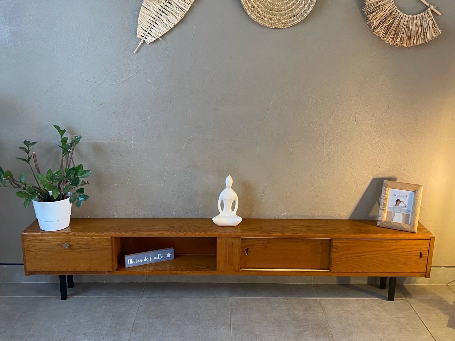 Enfilade vintage en chêne massif ( peu profonde )