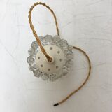 Vintage molded glass pendant lamp