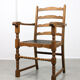 Chaises médiévales vintage en chêne, lot de 4
