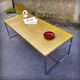 XXL coffee table in oak and chrome steel