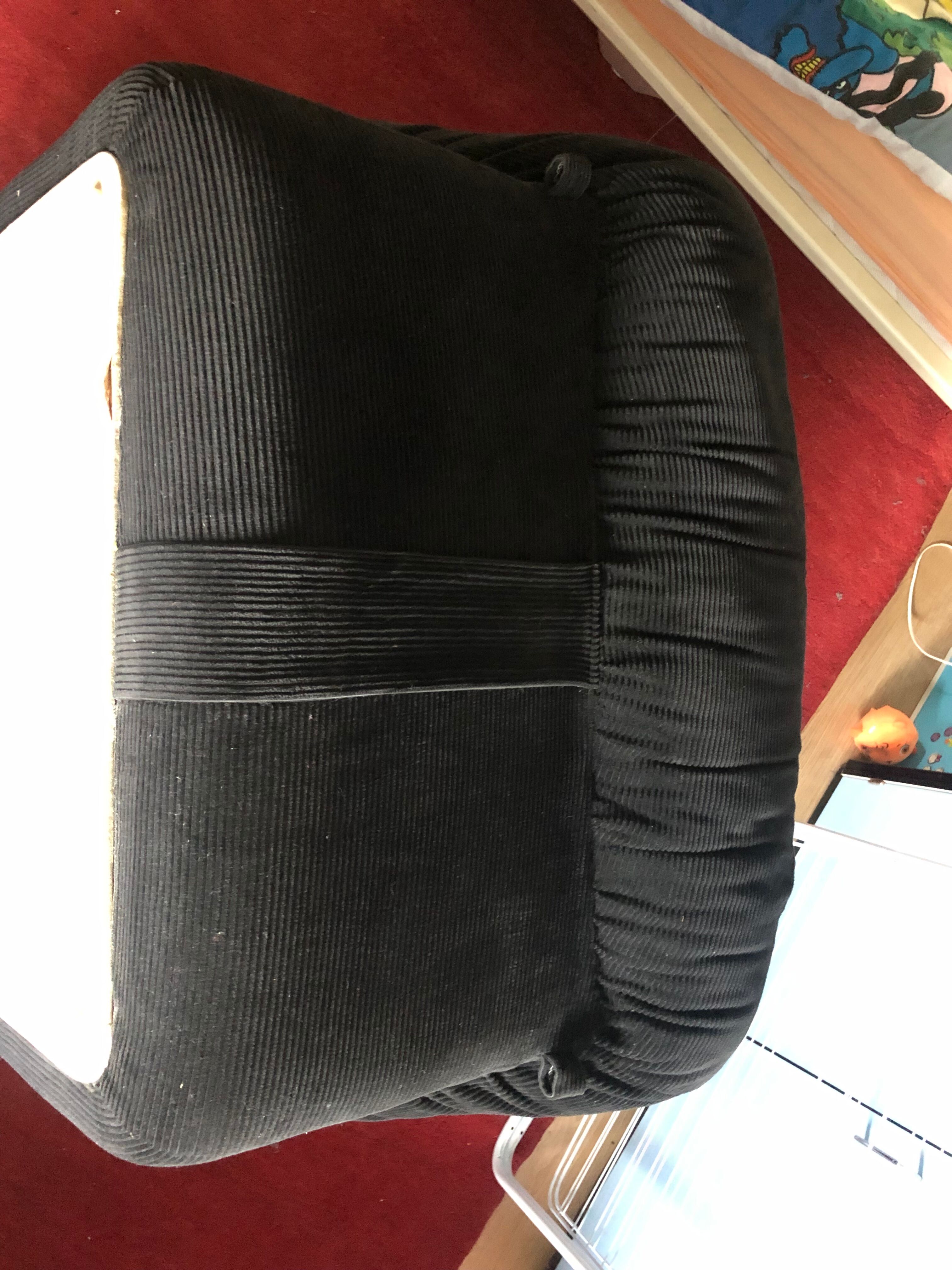 Vintage armchair airborne 70s and ottoman